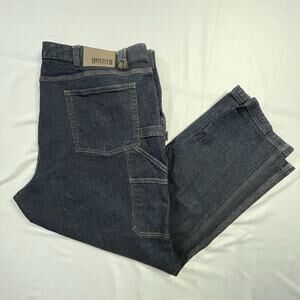 Duluth Trading Co Flex Ballroom Relaxed Fit Carpenter Work Jeans Men 46x32 EUC